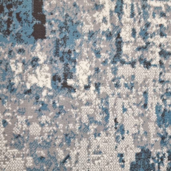 Marble Abstract Rug Grey Blue Distressed Pattern Soft Carpet