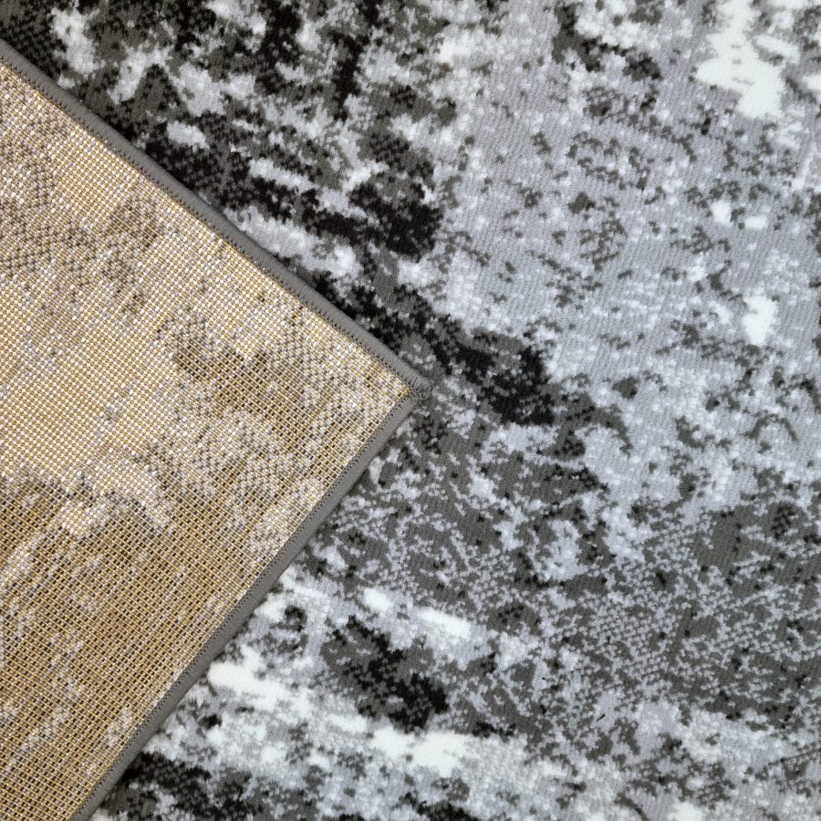 Marble Abstract Rug Grey Distressed Pattern Soft Carpet - TidySpaces