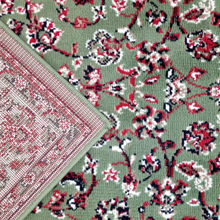 Traditional Oriental Green Soft Carpet