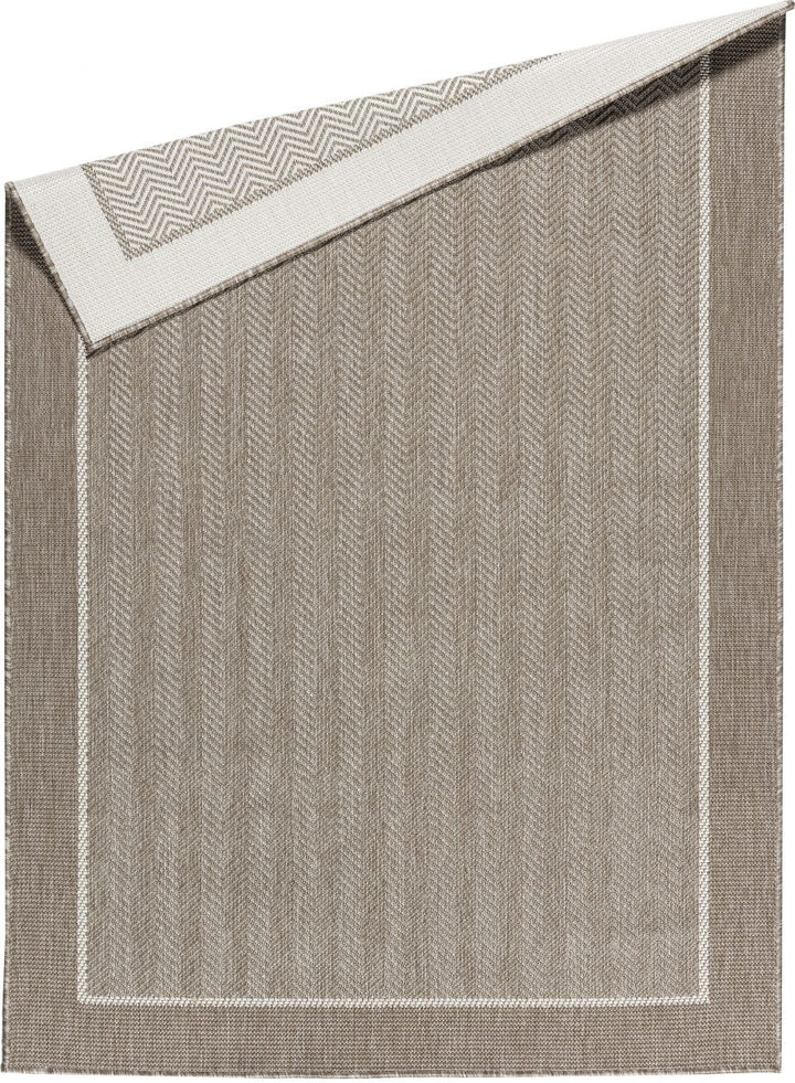 Outdoor Indoor Reversible Rug Quality Woven Soft  Sisal Look Weave Beige Linen Colour