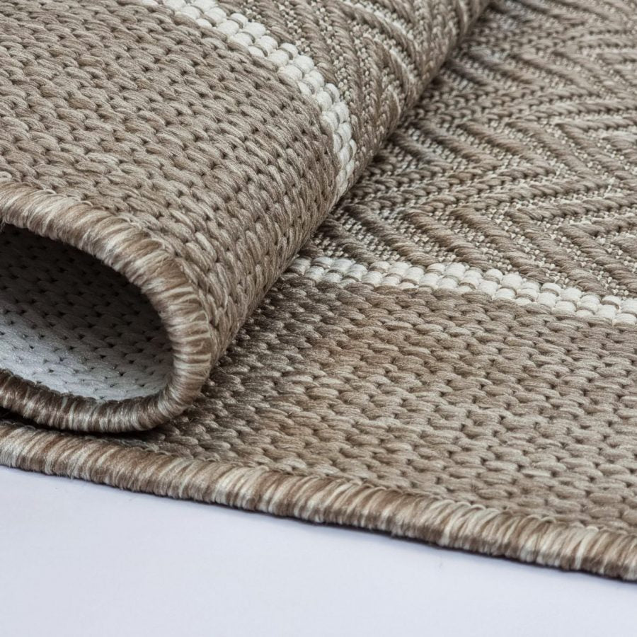 Outdoor Indoor Reversible Rug Quality Woven Soft  Sisal Look Weave Beige Linen Colour