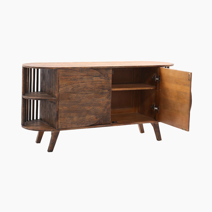 Helena Two Door Wooden Cabinet - TidySpaces