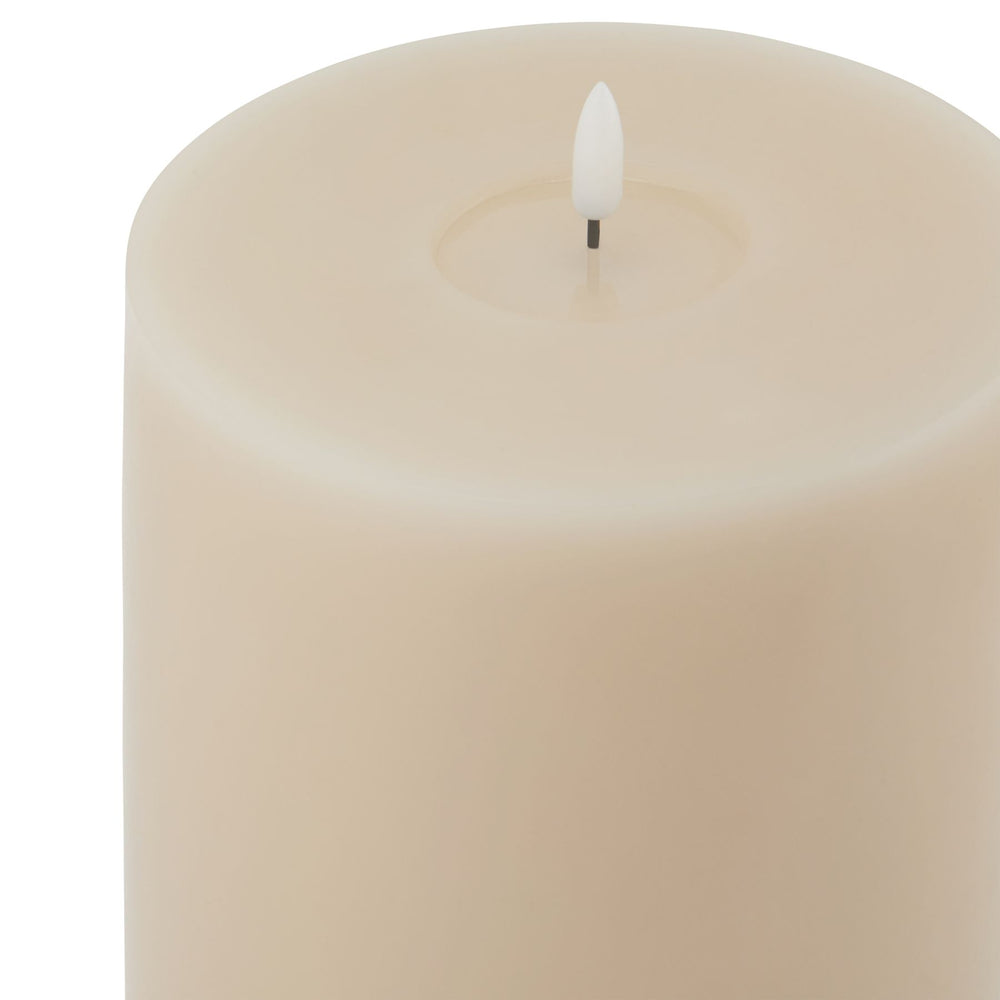 Luxe Collection Melt Effect 6x12 Taupe LED Wax Candle - TidySpaces