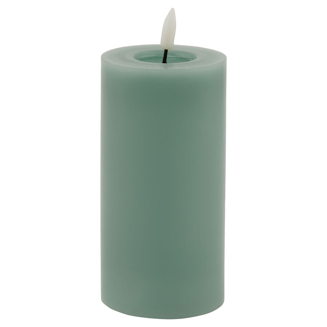 Luxe Collection Melt Effect 3x6 Sage LED Wax Candle - TidySpaces