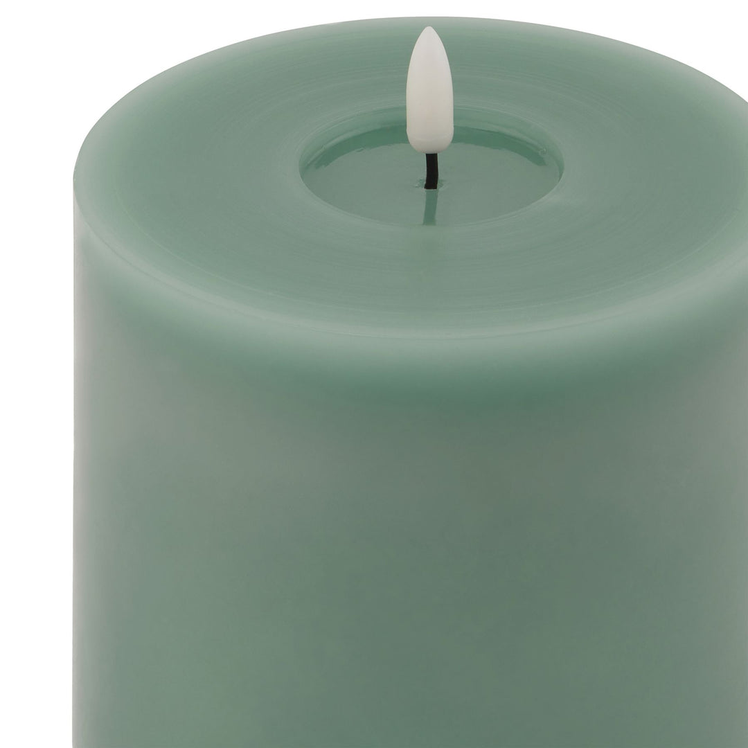 Luxe Collection Melt Effect 5x5 Sage LED Wax Candle - TidySpaces