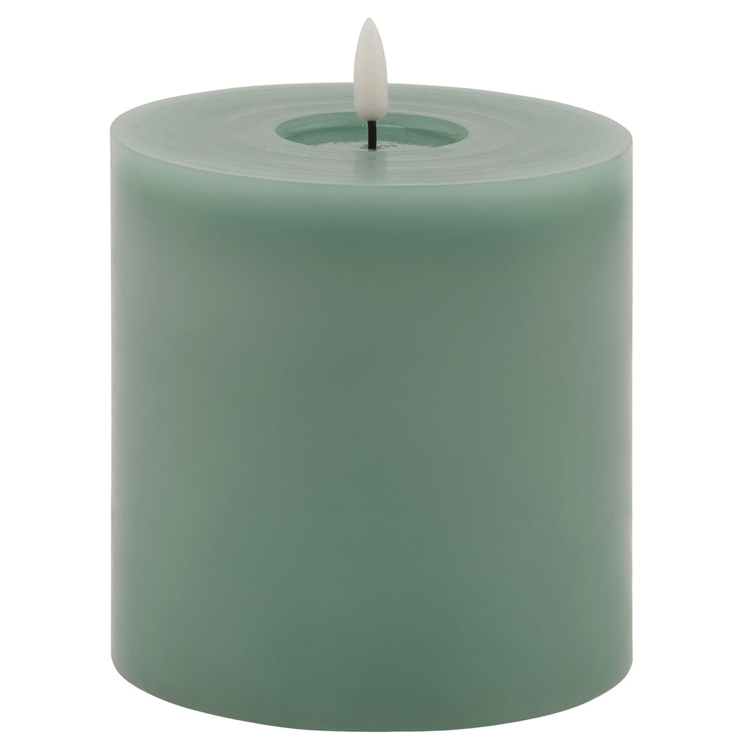 Luxe Collection Melt Effect 5x5 Sage LED Wax Candle - TidySpaces