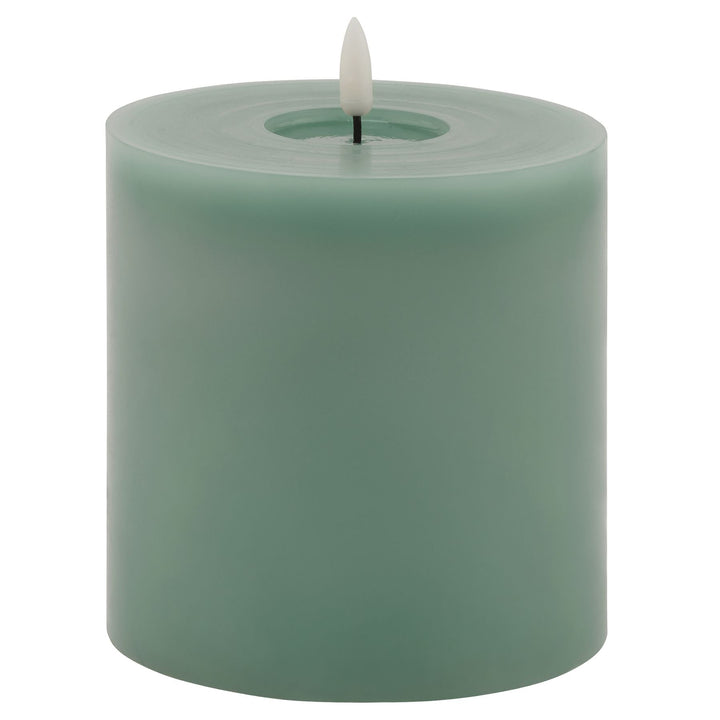 Luxe Collection Melt Effect 5x5 Sage LED Wax Candle - TidySpaces