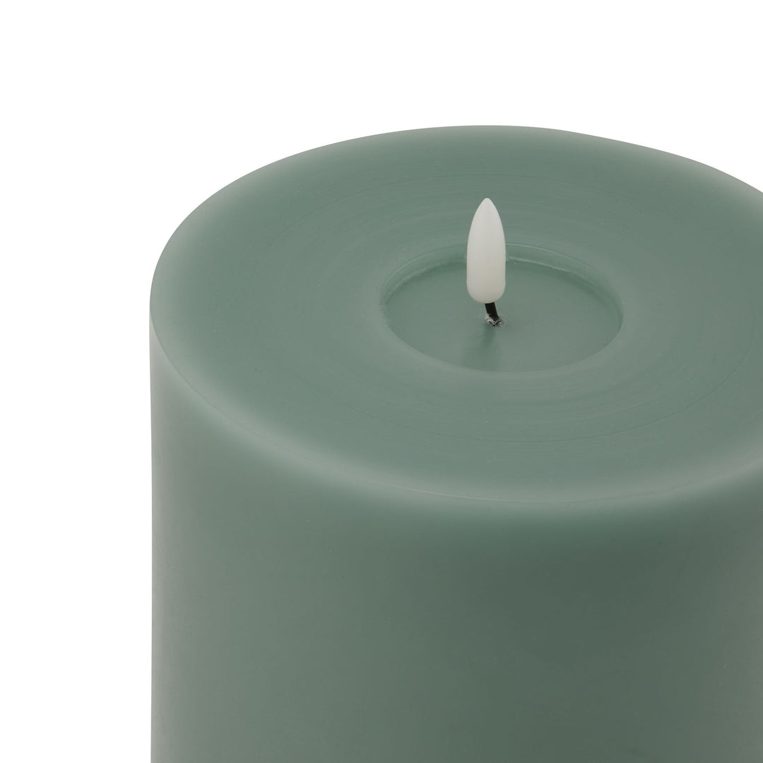 Luxe Collection Melt Effect 6x8 Sage LED Wax Candle - TidySpaces