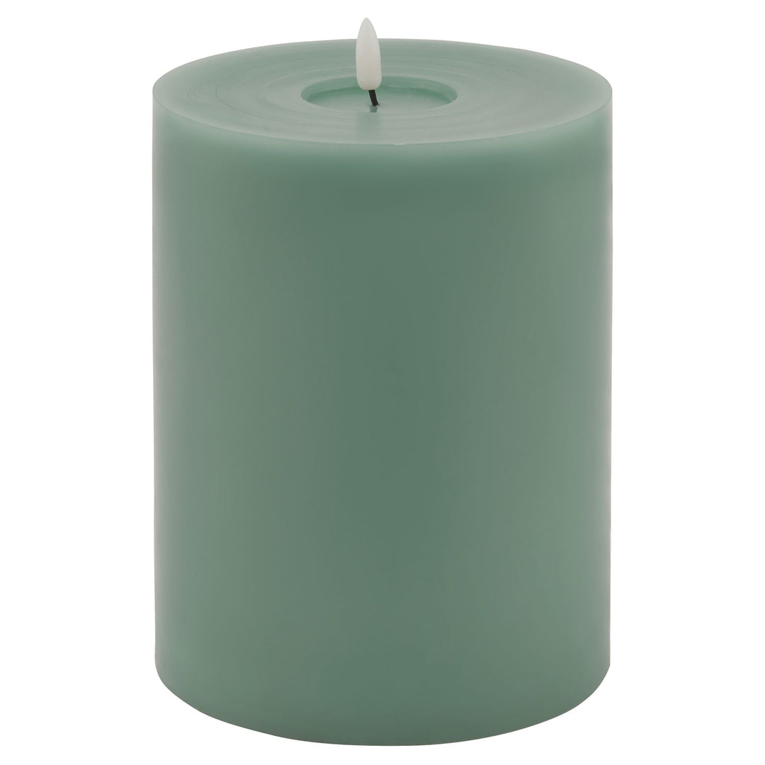 Luxe Collection Melt Effect 6x8 Sage LED Wax Candle - TidySpaces