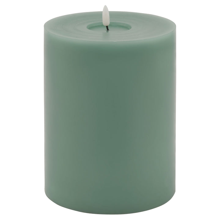 Luxe Collection Melt Effect 6x8 Sage LED Wax Candle - TidySpaces