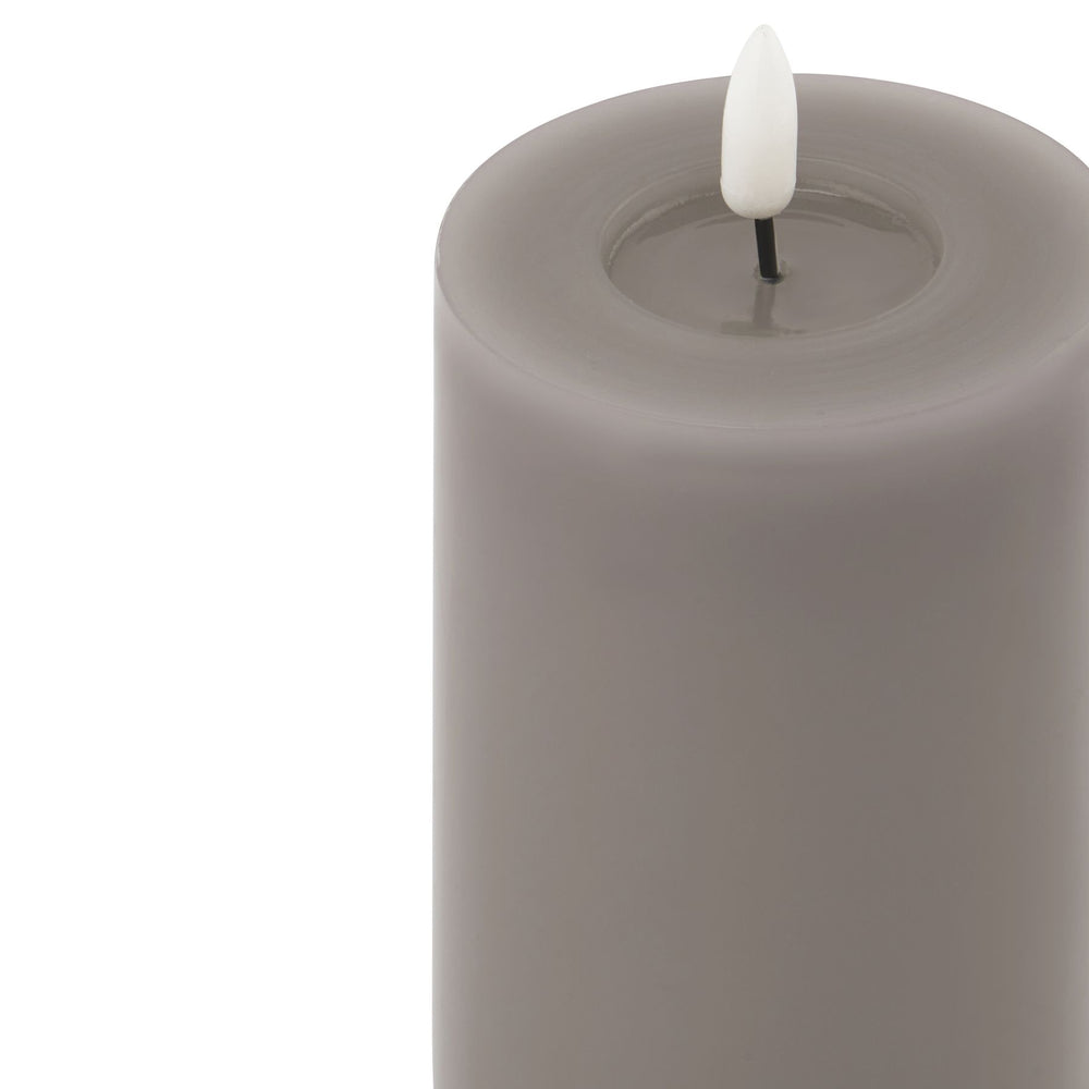 Luxe Collection Melt Effect 3x6 Grey LED Wax Candle - TidySpaces