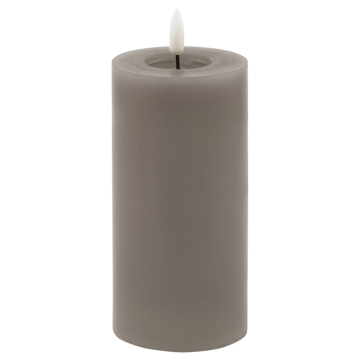 Luxe Collection Melt Effect 3x6 Grey LED Wax Candle - TidySpaces