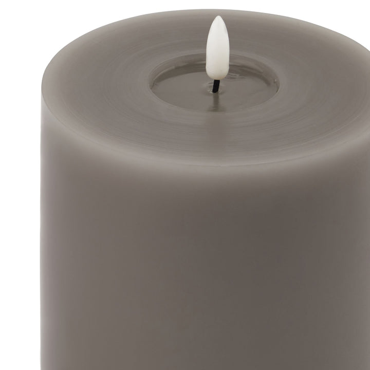 Luxe Collection Melt Effect 5x5 Grey LED Wax Candle - TidySpaces