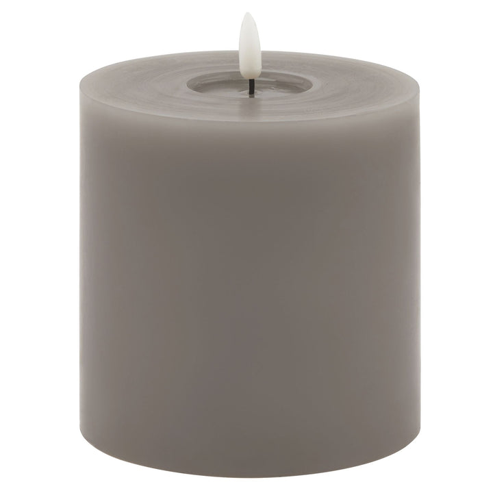 Luxe Collection Melt Effect 5x5 Grey LED Wax Candle - TidySpaces