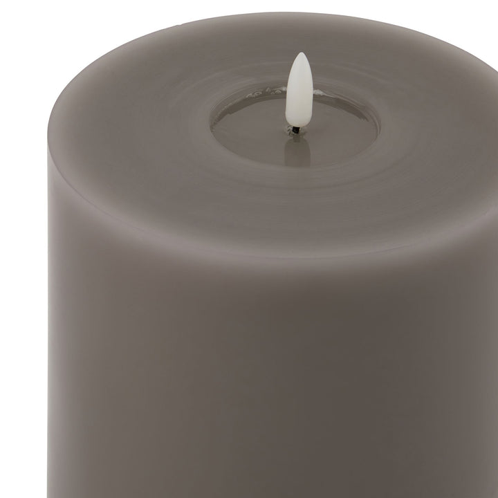 Luxe Collection Melt Effect 6x8 Grey LED Wax Candle - TidySpaces