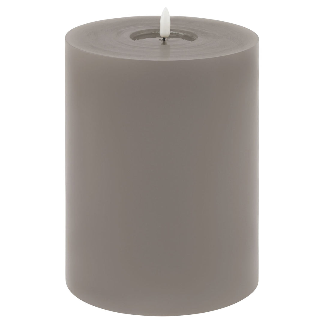 Luxe Collection Melt Effect 6x8 Grey LED Wax Candle - TidySpaces