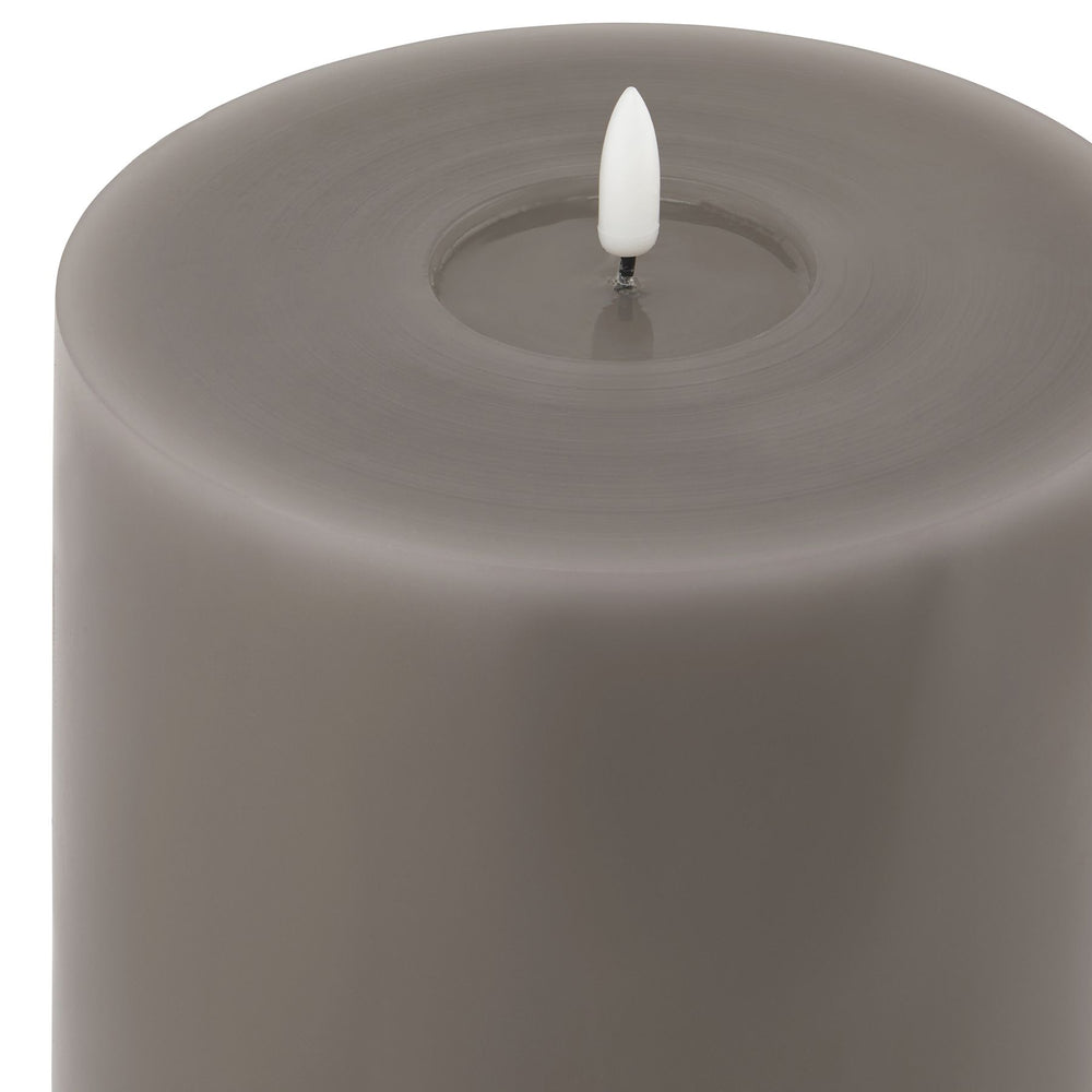 Luxe Collection Melt Effect 6x12 Grey LED Wax Candle - TidySpaces