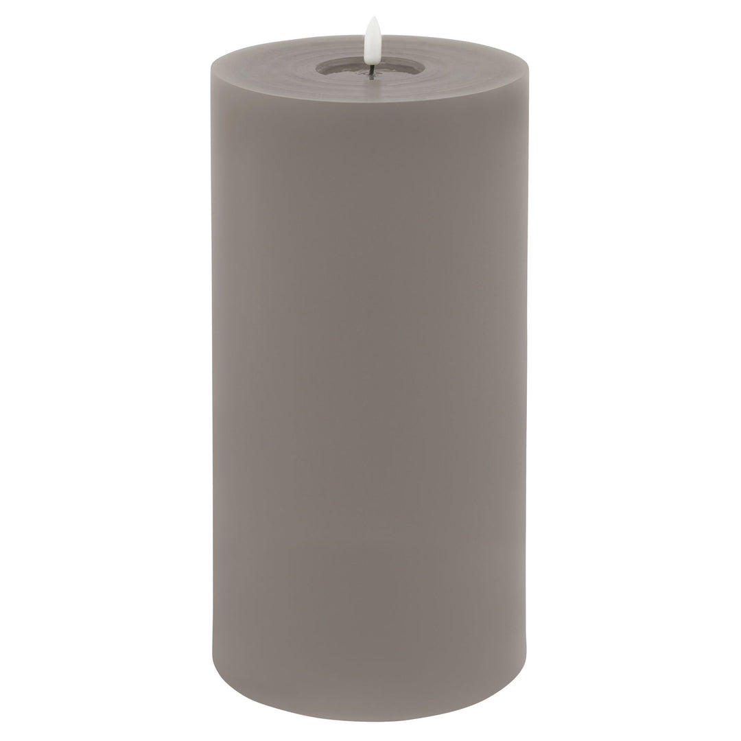 Luxe Collection Melt Effect 6x12 Grey LED Wax Candle - TidySpaces