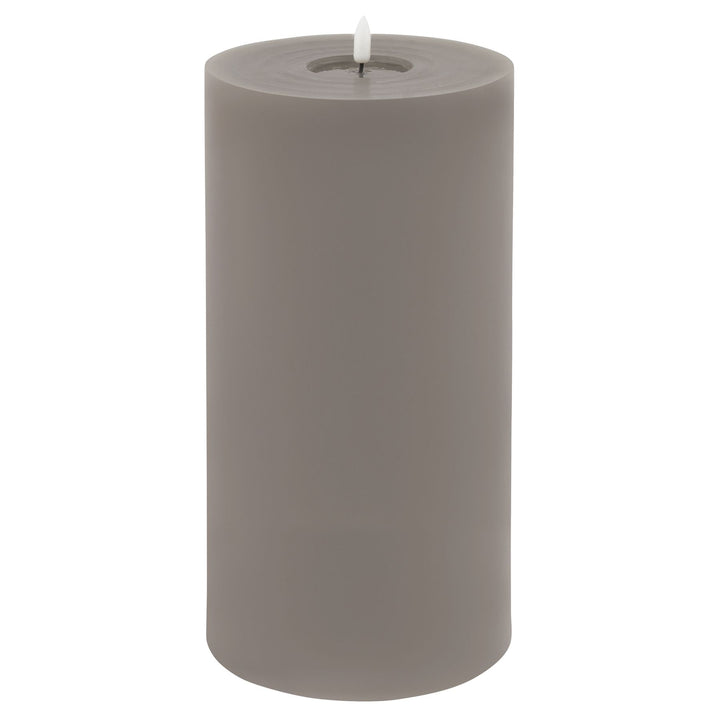 Luxe Collection Melt Effect 6x12 Grey LED Wax Candle - TidySpaces