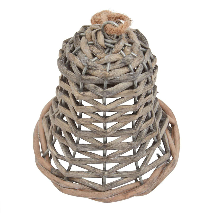 The Noel Collection Wicker Bell Decoration Decorative Hanging Ornament for Home
