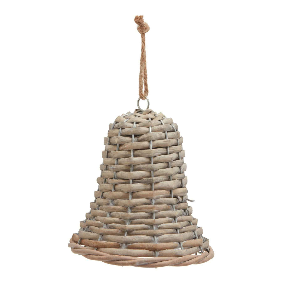 The Noel Collection Wicker Bell Decoration Decorative Hanging Ornament for Home