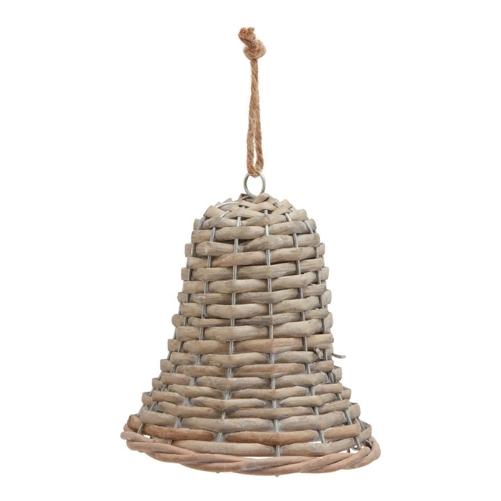 The Noel Collection Wicker Bell Decoration Decorative Hanging Ornament for Home
