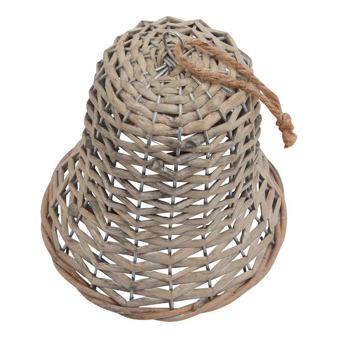 The Noel Collection Wicker Bell Decoration Decorative Hanging Ornament for Home