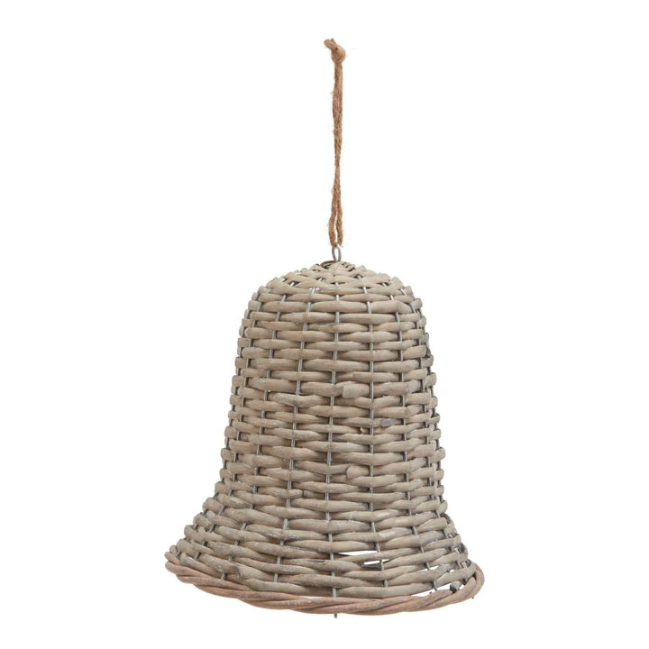 The Noel Collection Wicker Bell Decoration Decorative Hanging Ornament for Home