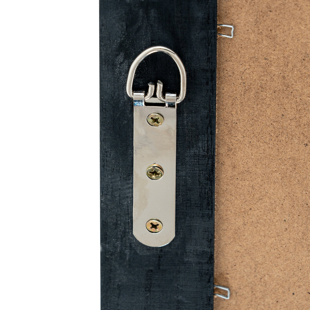 Black Wood Large Window Mirror