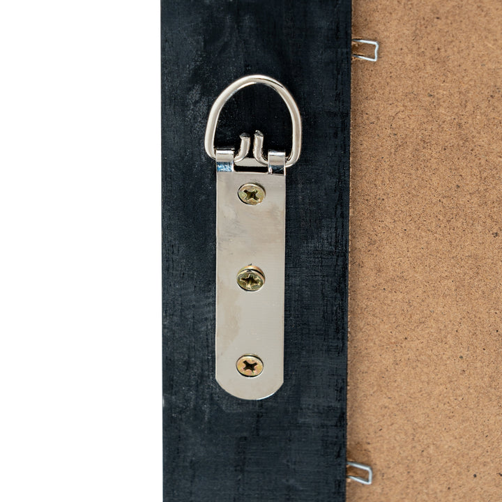 Black Wood Large Window Mirror