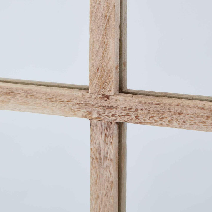 Washed Wood Large Window Mirror