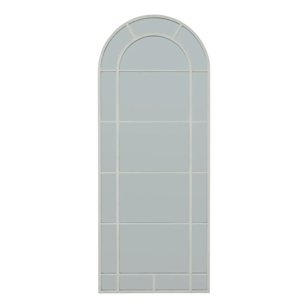 White Large Arched Window Mirror - TidySpaces
