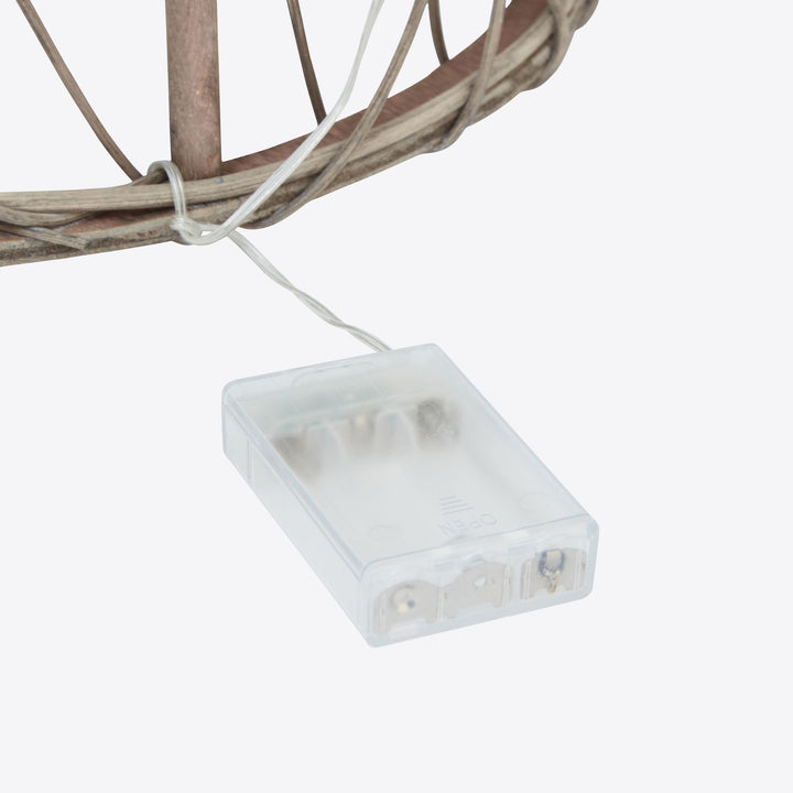 LED Wicker Christmas Tree With Star Decorative Lighted Holiday Home Accent