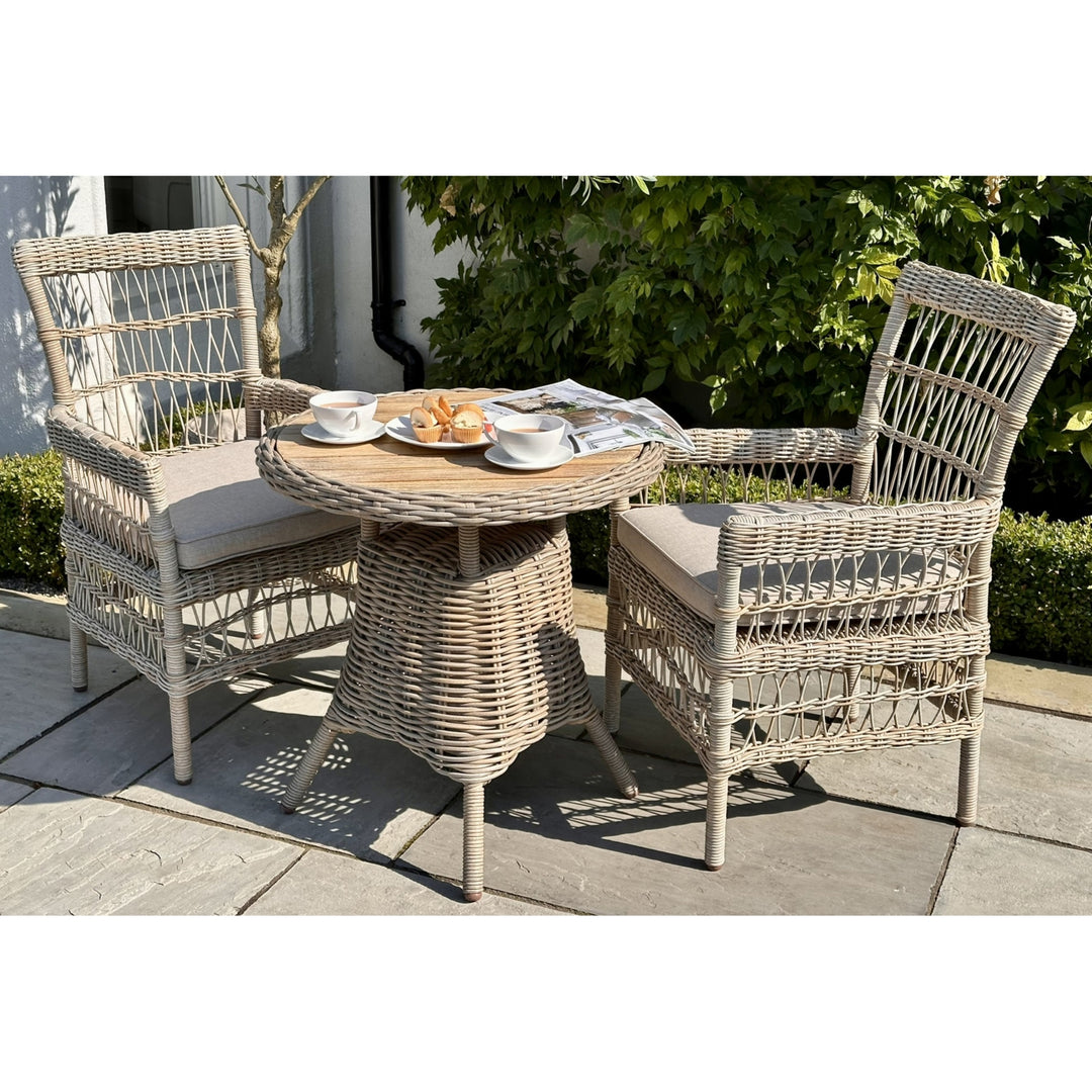 Sorrento Breeze Outdoor Bistro Table With Wood Top