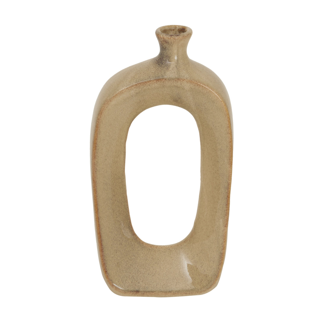 Sabbia Collection Medium Hollow Vase BROWN CERAMIC - TidySpaces