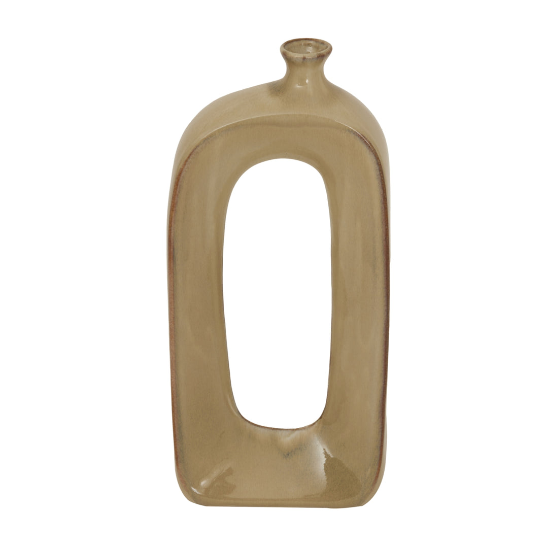 Sabbia Collection Large Hollow Vase BROWN CERAMIC - TidySpaces