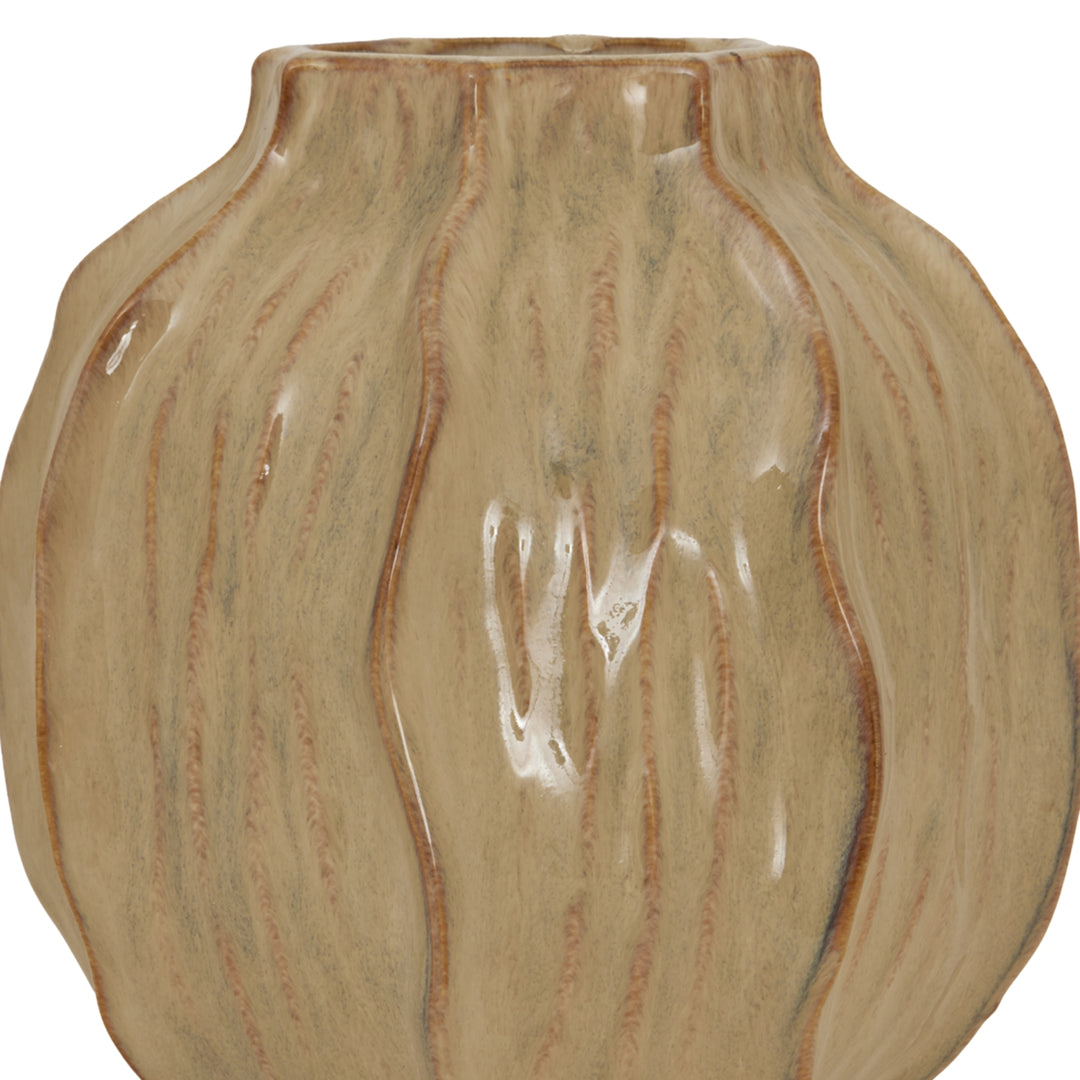 Sabbia Collection Squat Seed Pod Vase - TidySpaces