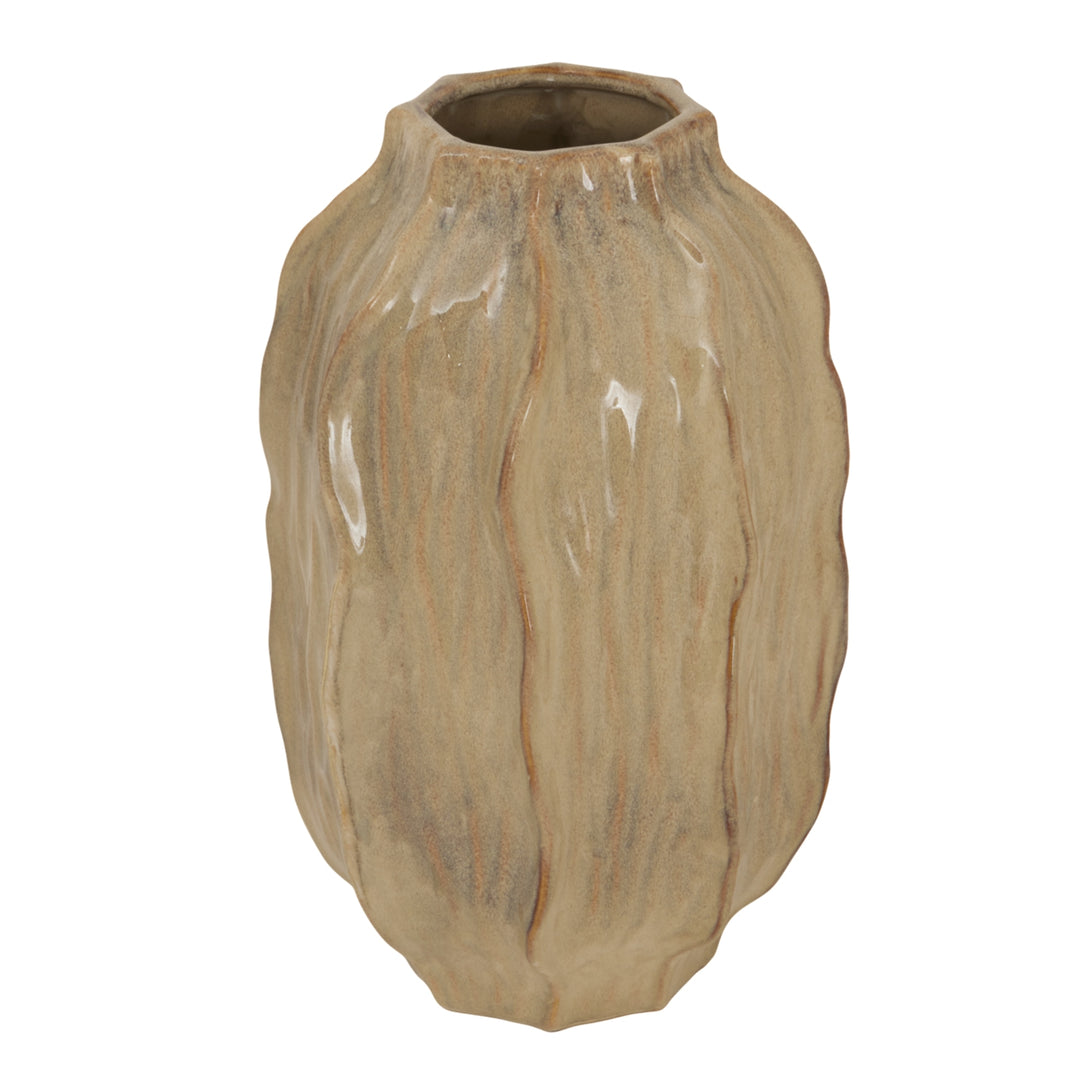 Sabbia Collection Tall Seed Pod Vase BROWN CERAMIC - TidySpaces