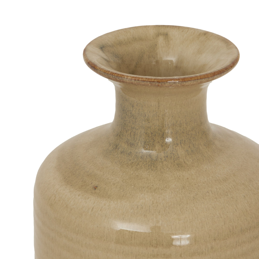 Sabbia Collection Squat Ridged Vase - TidySpaces