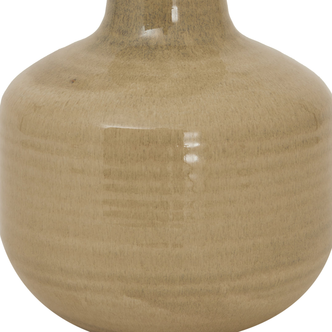Sabbia Collection Squat Ridged Vase - TidySpaces