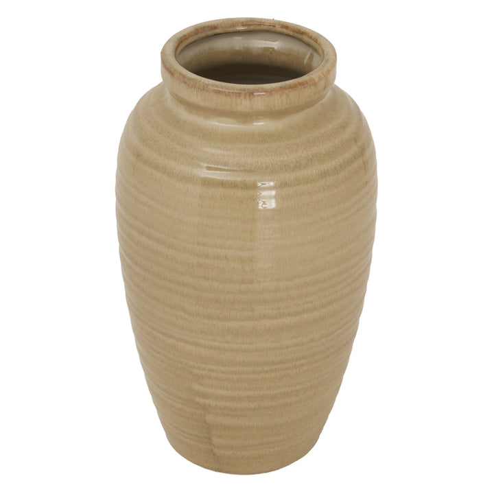 Sabbia Collection Brindled Amphora Vase BROWN CERAMIC - TidySpaces
