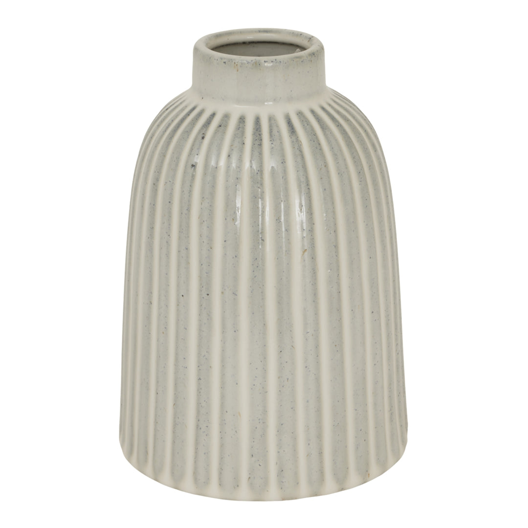 Monte Medium Bell Vase WHITE CERAMIC - TidySpaces