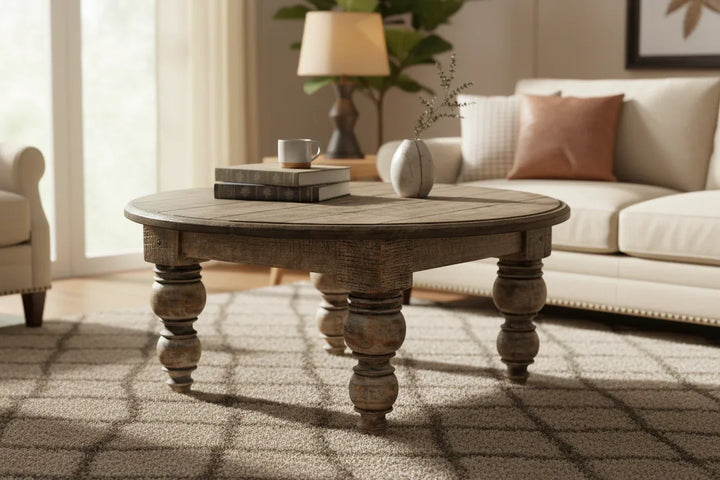 The Rutland Collection Round Coffee Table - TidySpaces