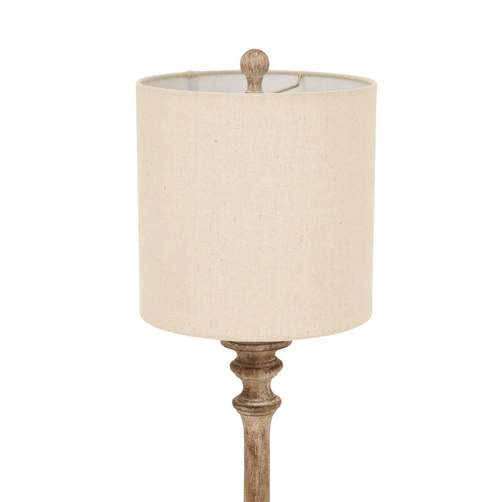 Pallido Candlestick Table Lamp With Linen Shade - TidySpaces
