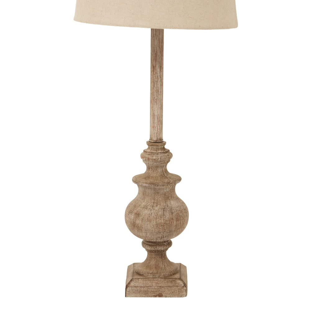 Chiaro Candlestick Table Lamp With Linen Shade - TidySpaces