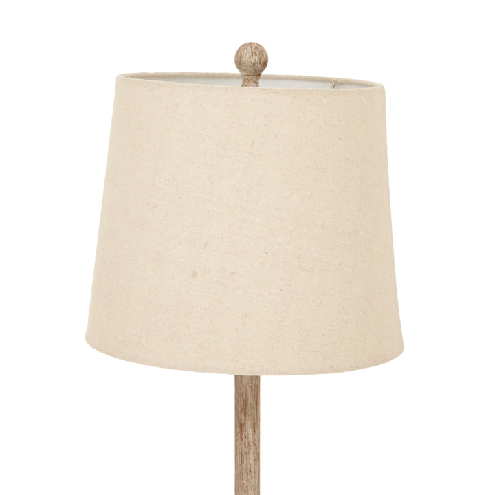 Chiaro Candlestick Table Lamp With Linen Shade - TidySpaces