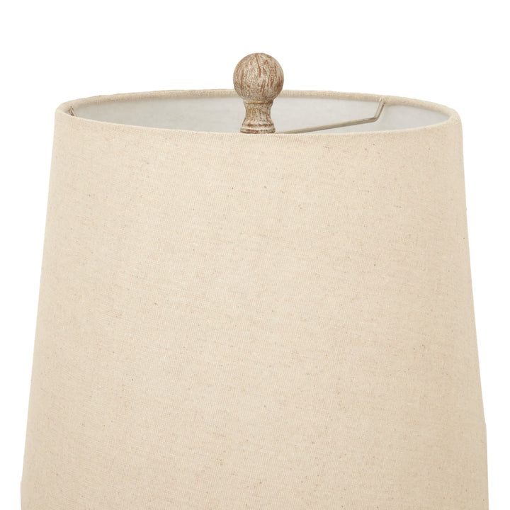 Chiaro Candlestick Table Lamp With Linen Shade - TidySpaces