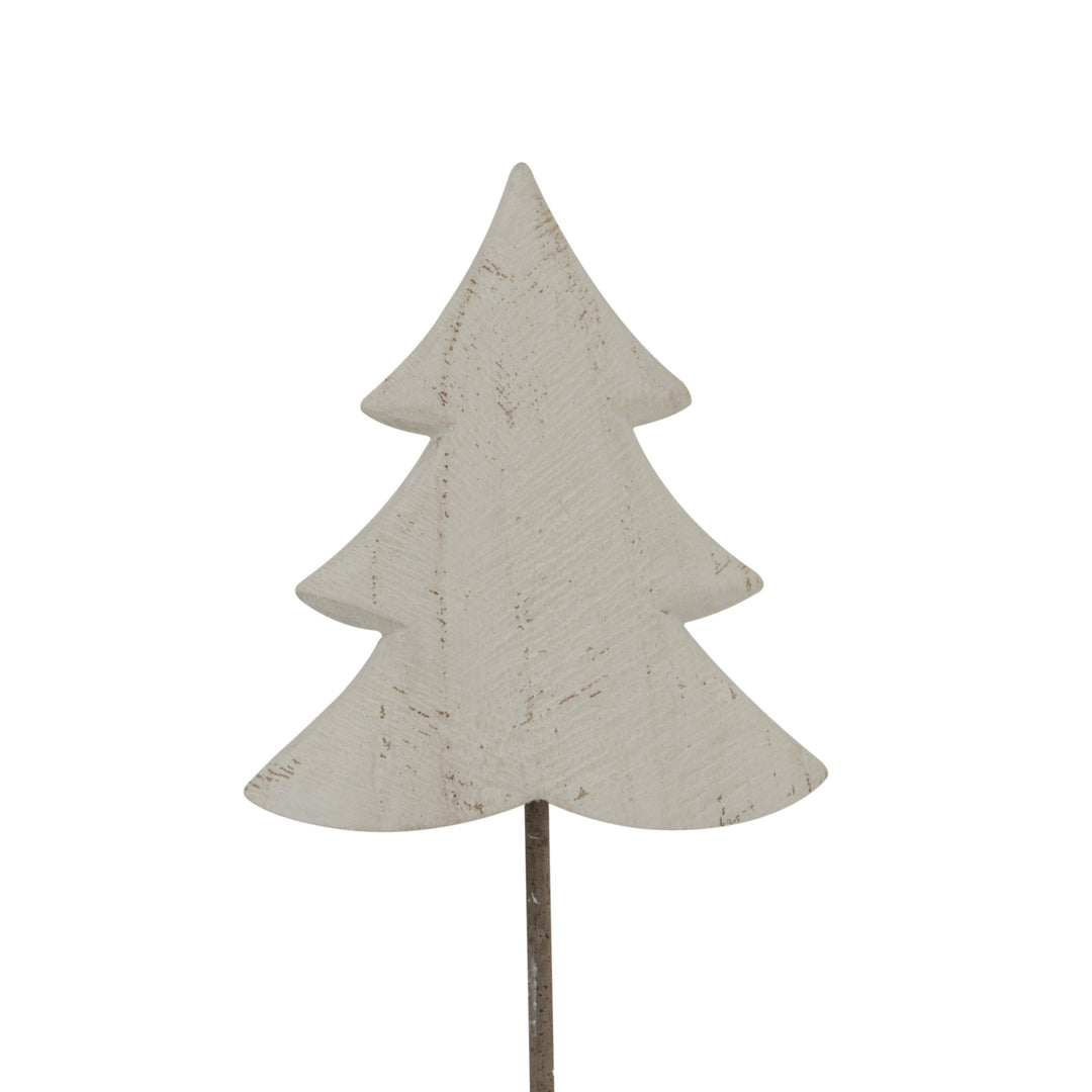 Whitewashed Rustic Tree On Stand
