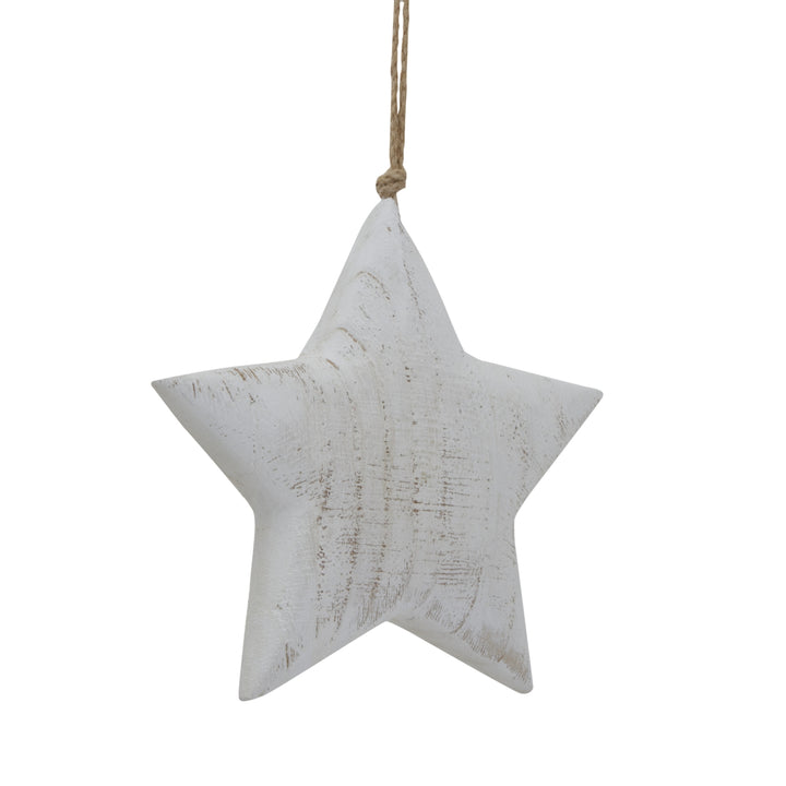 Large Whitewashed Rustic Hanging Star