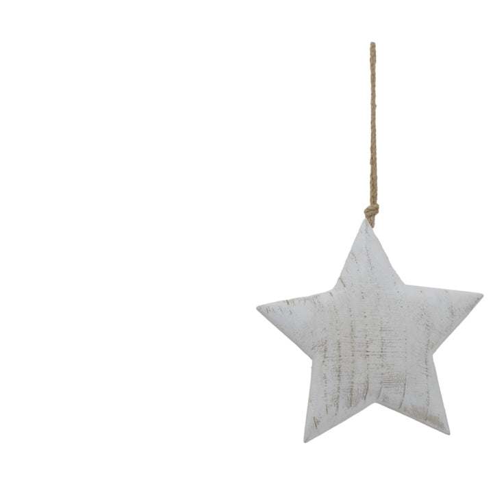 Large Whitewashed Rustic Hanging Star